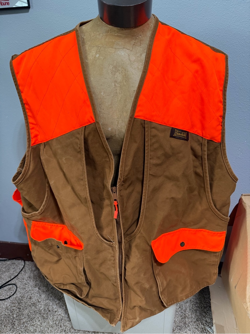 Gamehide Men's 4XL Brown and Orange Hunting Vest